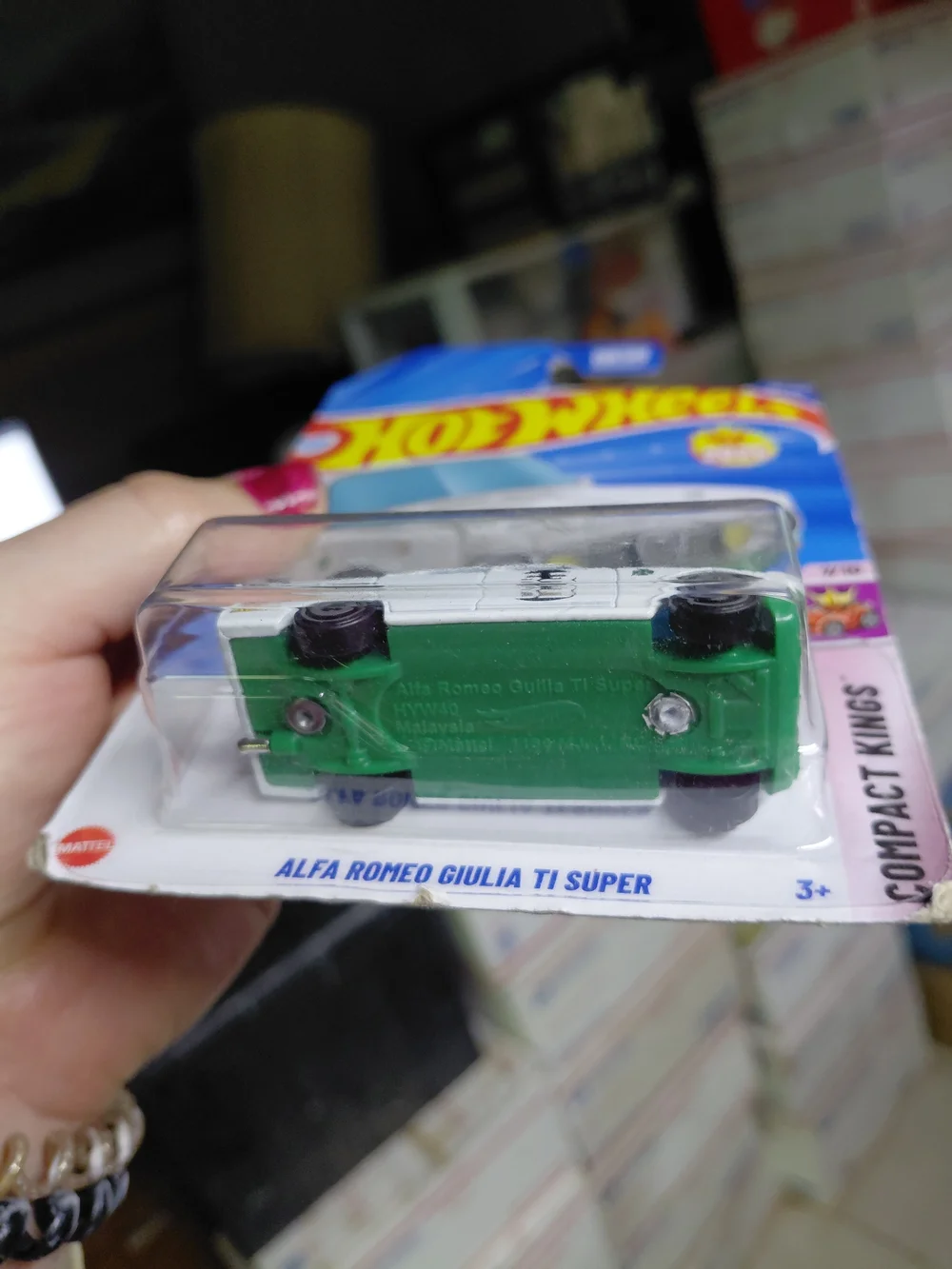 Hot Wheels 1963 Alfa Romeo Giulia TI Super from the 2025 Compact Kings series (c